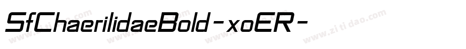 SfChaerilidaeBold-xoER字体转换 SfChaerilidaeBold-xoER字体转换