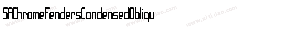 SfChromeFendersCondensedOblique-5aAj字体转换