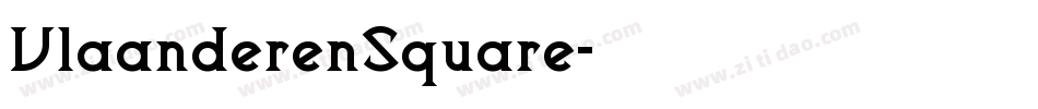 VlaanderenSquare字体转换