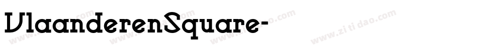 VlaanderenSquare字体转换