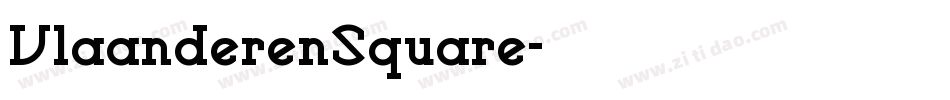 VlaanderenSquare字体转换