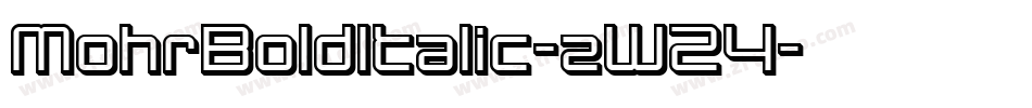 MohrBoldItalic-zW24字体转换