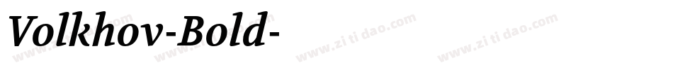 Volkhov-Bold字体转换