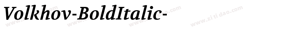 Volkhov-BoldItalic字体转换