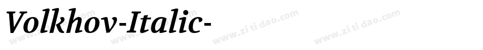 Volkhov-Italic字体转换