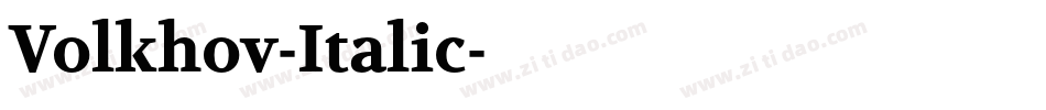 Volkhov-Italic字体转换