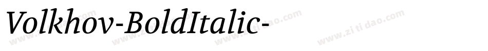Volkhov-BoldItalic字体转换