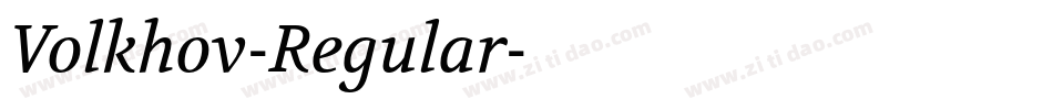 Volkhov-Regular字体转换