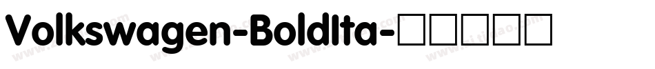 Volkswagen-BoldIta字体转换