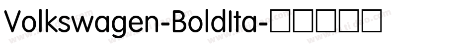 Volkswagen-BoldIta字体转换