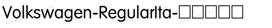 Volkswagen-RegularIta字体转换