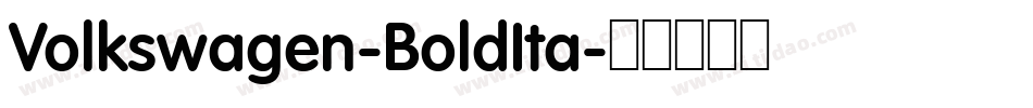 Volkswagen-BoldIta字体转换