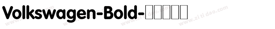 Volkswagen-Bold字体转换