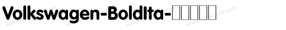 Volkswagen-BoldIta字体转换