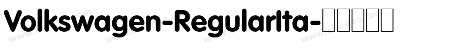 Volkswagen-RegularIta字体转换