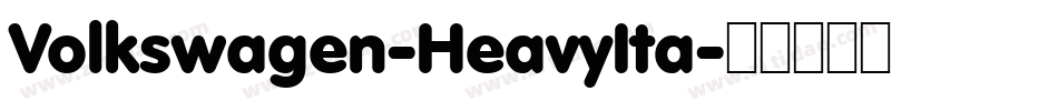 Volkswagen-HeavyIta字体转换