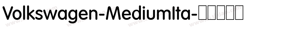 Volkswagen-MediumIta字体转换