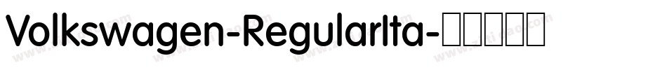 Volkswagen-RegularIta字体转换