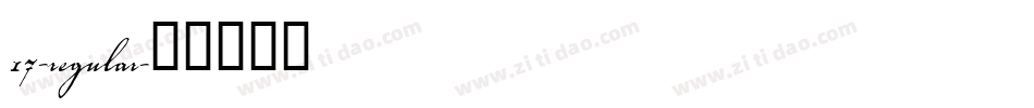 17-regular字体转换