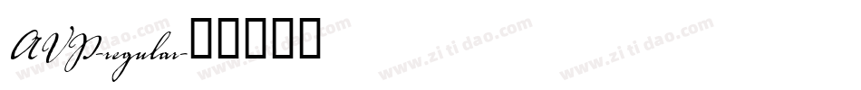 AVP-regular字体转换