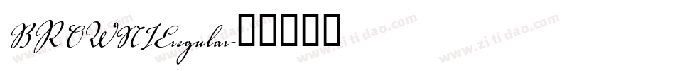 BROWNIEregular字体转换