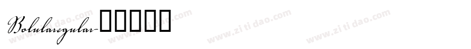 Bolularegular字体转换