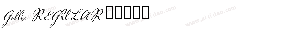 Gellix-REGULAR字体转换