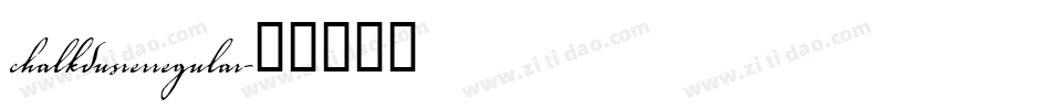 chalkdusrerregular字体转换