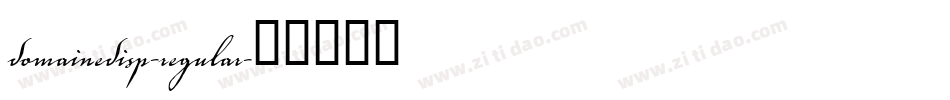 domainedisp-regular字体转换