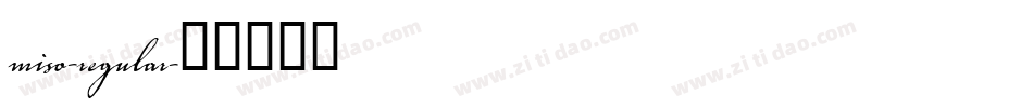 miso-regular字体转换