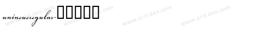 unineueregular字体转换