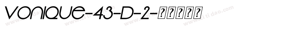 Vonique-43-D-2字体转换