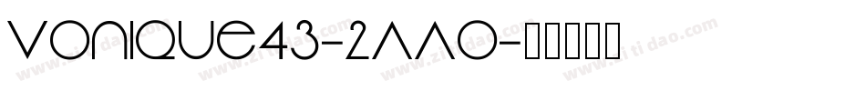 Vonique43-2AAo字体转换