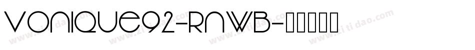 Vonique92-rnWB字体转换