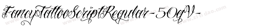 FancyTattooScriptRegular-50qV字体转换