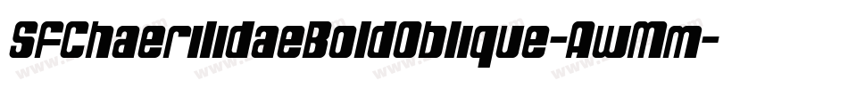 SfChaerilidaeBoldOblique-AwMm字体转换