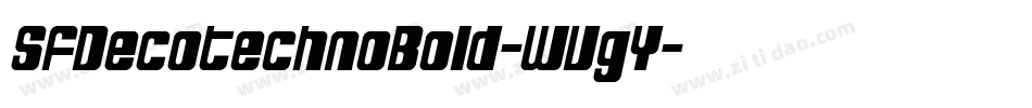SfDecotechnoBold-WVgY字体转换