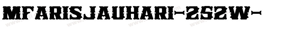 MFarisJauhari-252w字体转换