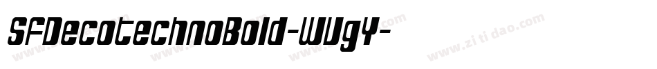 SfDecotechnoBold-WVgY字体转换