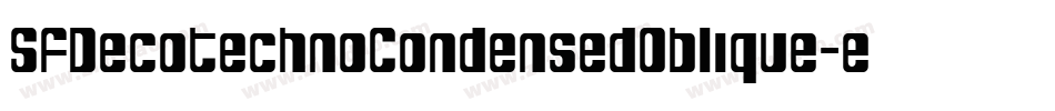 SfDecotechnoCondensedOblique-e2Ap字体转换