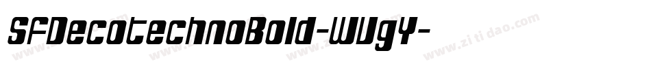 SfDecotechnoBold-WVgY字体转换