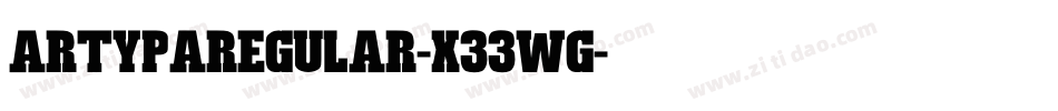 ArtypaRegular-X33WG字体转换