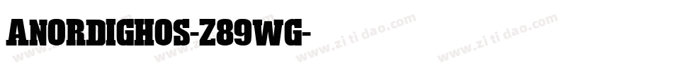 Anordighos-z89wG字体转换