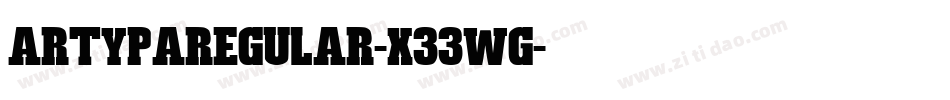ArtypaRegular-X33WG字体转换