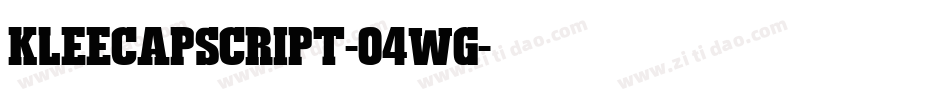 KleeCapscript-04WG字体转换