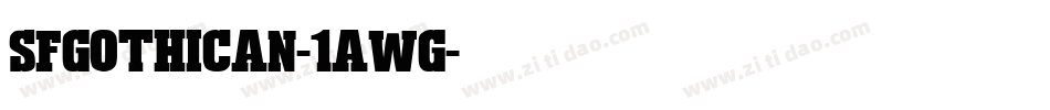 SfGothican-1aWg字体转换