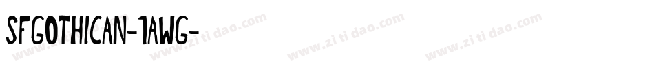 SfGothican-1aWg字体转换