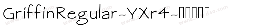 GriffinRegular-YXr4字体转换