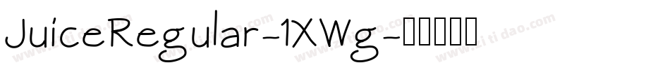 JuiceRegular-1XWg字体转换