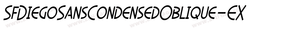 SfDiegoSansCondensedOblique-EXn9字体转换